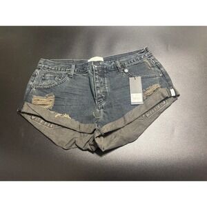 One Teaspoon NWT Bandits Low Waist Denim Shorts in Fox Black in Size 30 MSRP $99